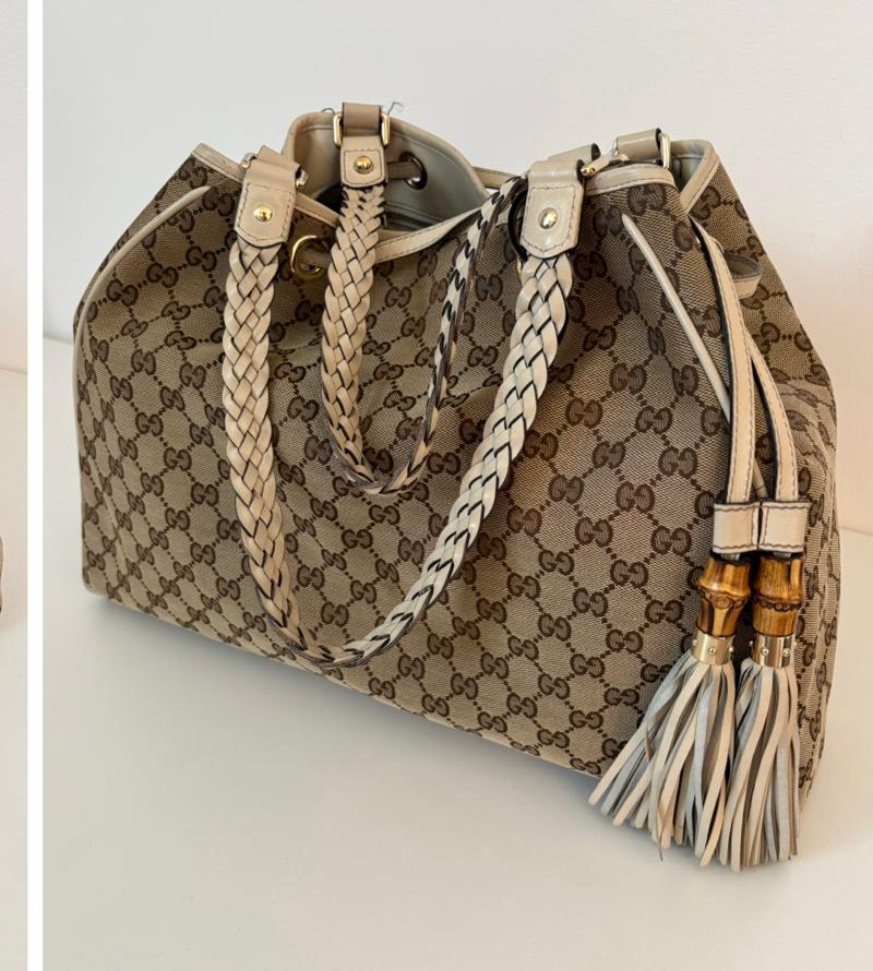 Gucci GG tote with LuLu felt organizer